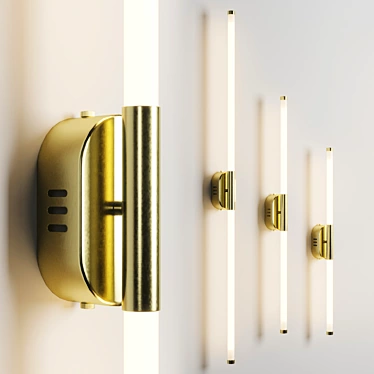 Modern Rotatable Brass Wall Lamp 3D model image 1 