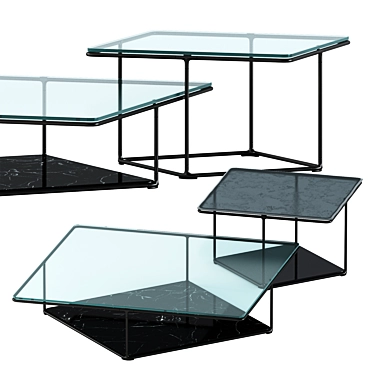 Sleek Lemante Tables Set 3D model image 1 