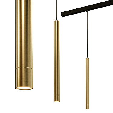 Crystal Lux Modern Brass Floor Lamp 3D model image 1 