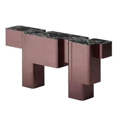 Luxury Xenolith Console Furniture Piece 3D model image 1 