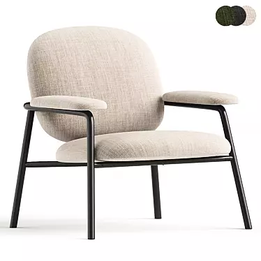  Stylish Philo Armchair by Saba 3D model image 1 