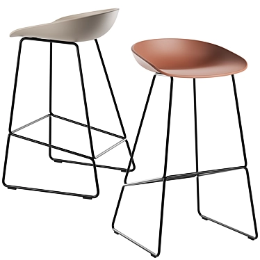 Modern Bar Stool Hay AAS38 3D model image 1 