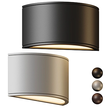 Modern Semi-Circular Wall Light 3D model image 1 