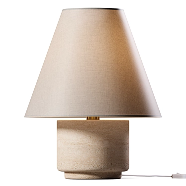 Vintage-inspired Trey Table Lamp 3D model image 1 