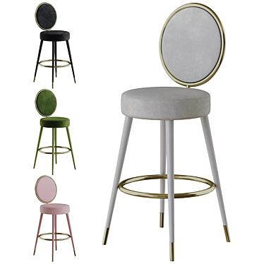 Elegant Bar Stool Model 3D model image 1 