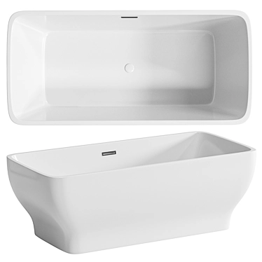 Neo Freestanding Acrylic Bathtub, White 3D model image 1 