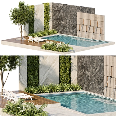 Luxury Pool 3D Model 3D model image 1 