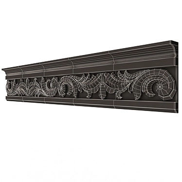 Ornate Cornice Molding Set 3D model image 1 