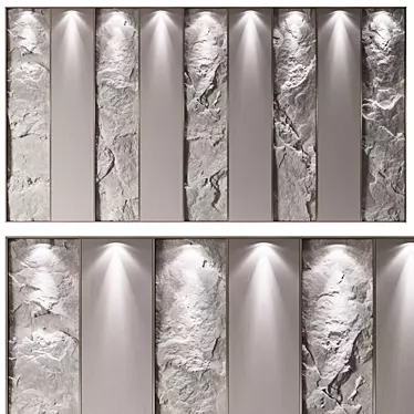 Stone Accent Wall Panel 3D model image 1 