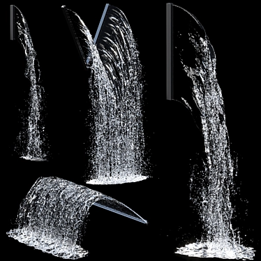 Cascading Waters Fountain Sculpture 🌊 3D model image 1 