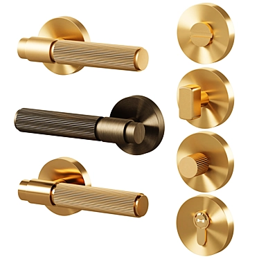  Levva Lever Door Handles Set 3D model image 1 