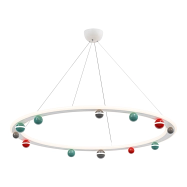 Elegant CAKE RING Chandelier 3D model image 1 