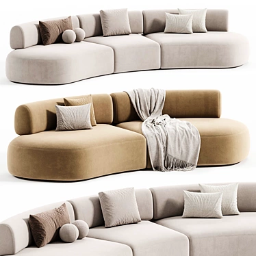 Modern Lounge Seating Set - Bon Bon 3D model image 1 