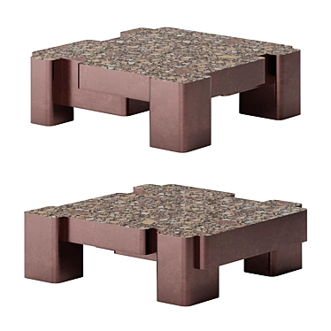 Luxury Modern Xenolith Coffee Table 3D model image 1 