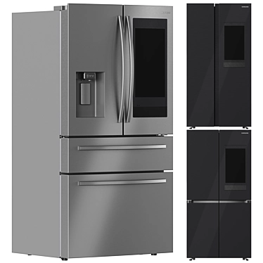 Samsung Smart Refrigerator Collection 3D model image 1 