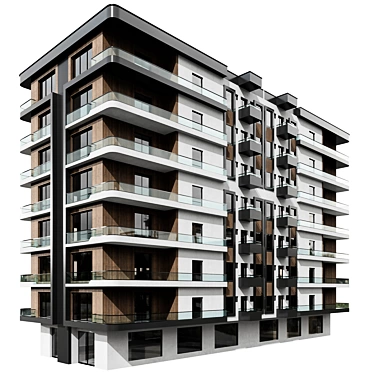 Modern Residential Building No86 3D model image 1 