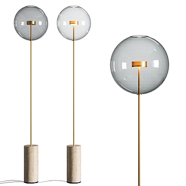 Elegant Soffio Floor Lamp 3D model image 1 