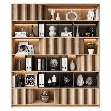 Modern Bookshelf Decor GHS-2523 3D model image 1 