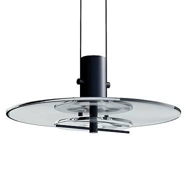 Sleek Delumina Glass Pendant Lamp 3D model image 1 