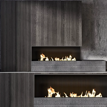 Modern Fireplace Design 3D Model 3D model image 1 