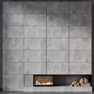 Modern Fireplace 3D Model Plugin-Free 3D model image 1 