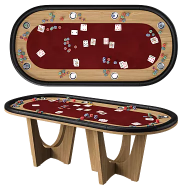 Ultimate Poker Table Bundle 3D model image 1 