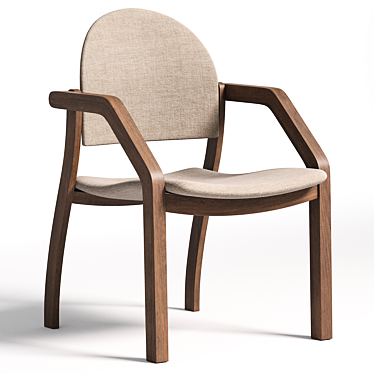 Junо Soft Wood Armchair 3D model image 1 