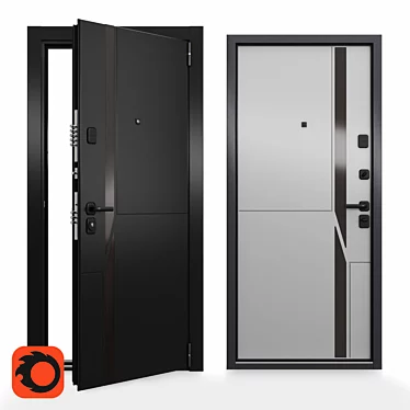 Ultimate Security Door Solution 3D model image 1 