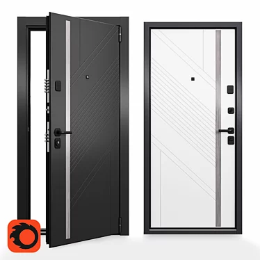 Title: Ultimate Security Door Solution 3D model image 1 