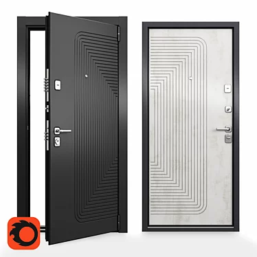 Ultimate Security Door Solution 3D model image 1 