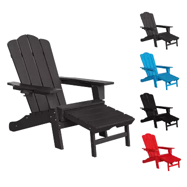 Outdoor Adirondack Chair with Cup Holder 3D model image 1 