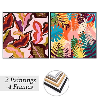 Artwork Set with Multiple Frames 3D model image 1 