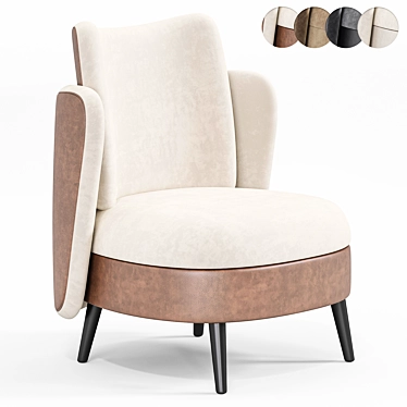 Contemporary Ched Armchair Design 3D model image 1 