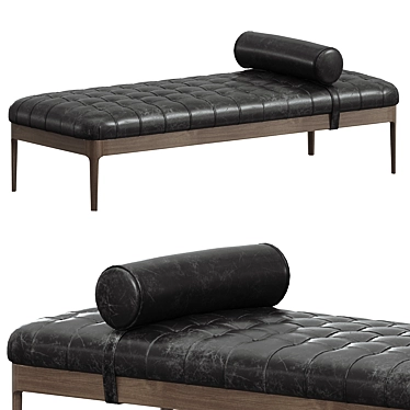 Elegant Anacapa Leather Bench 3D model image 1 