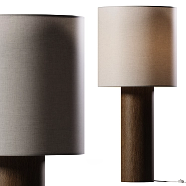 Modern Solid Metal Floor Lamp 3D model image 1 