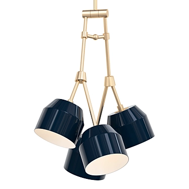 Elegant Forchette Pendant Light 3D model image 1 