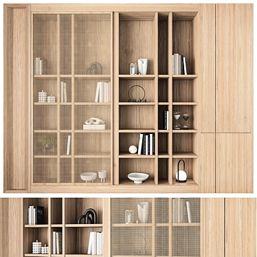 Modern Industrial Bookcase for Office 3D model image 1 