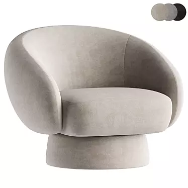 Elegant Alana Fabric Armchair Design 3D model image 1 