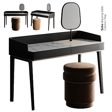 Elegance Express Dressing Table 3D model image 1 