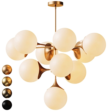 Art Deco Inspired Pendant Light 3D model image 1 