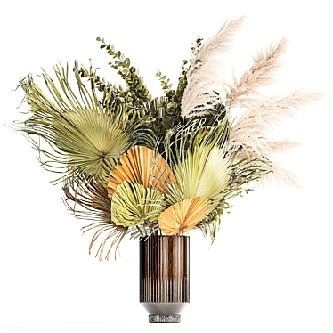 Luxury Dry Flower Bouquet 3D model image 1 