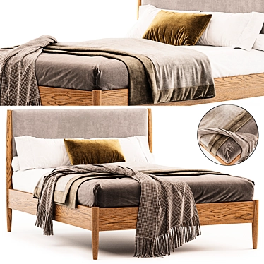 West Elm Mid-Century Bed 3D model image 1 