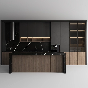 Sleek Kitchen Design 3D Model 3D model image 1 