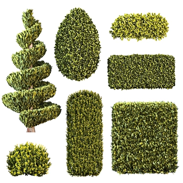  Landscaping Bushes Pack for Vray 3D model image 1 