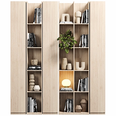  Modular Bookcase with Versatile Design 3D model image 1 