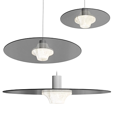 Modern Alabaster Pendant Light 3D model image 1 