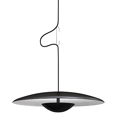 Modern Plate Pendant Light Fixture 3D model image 1 