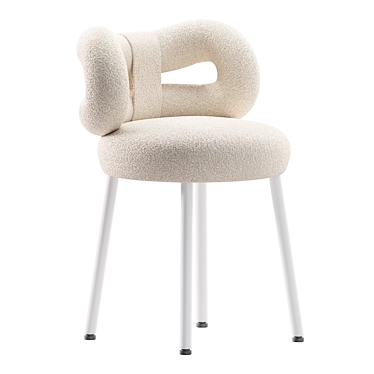 Stylish YISOKO Vanity Chair 3D model image 1 