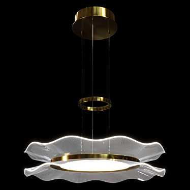 Modern Floral Pendant Lamp Fixture 3D model image 1 