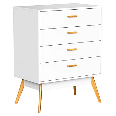 Scandinavian Chest of Drawers Model 3D model image 1 